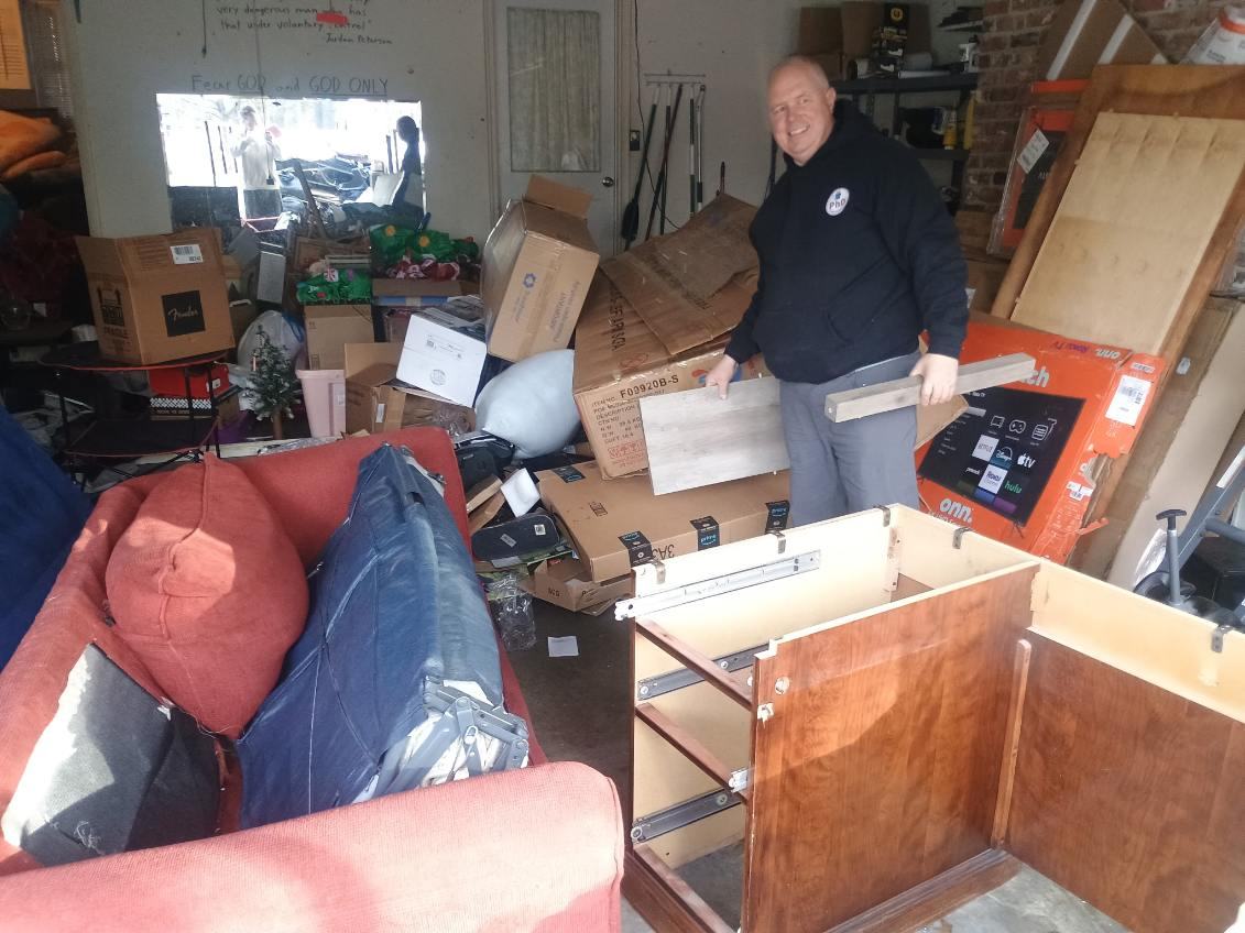 Another garage cleanout before PhD Junk Removal cleared it